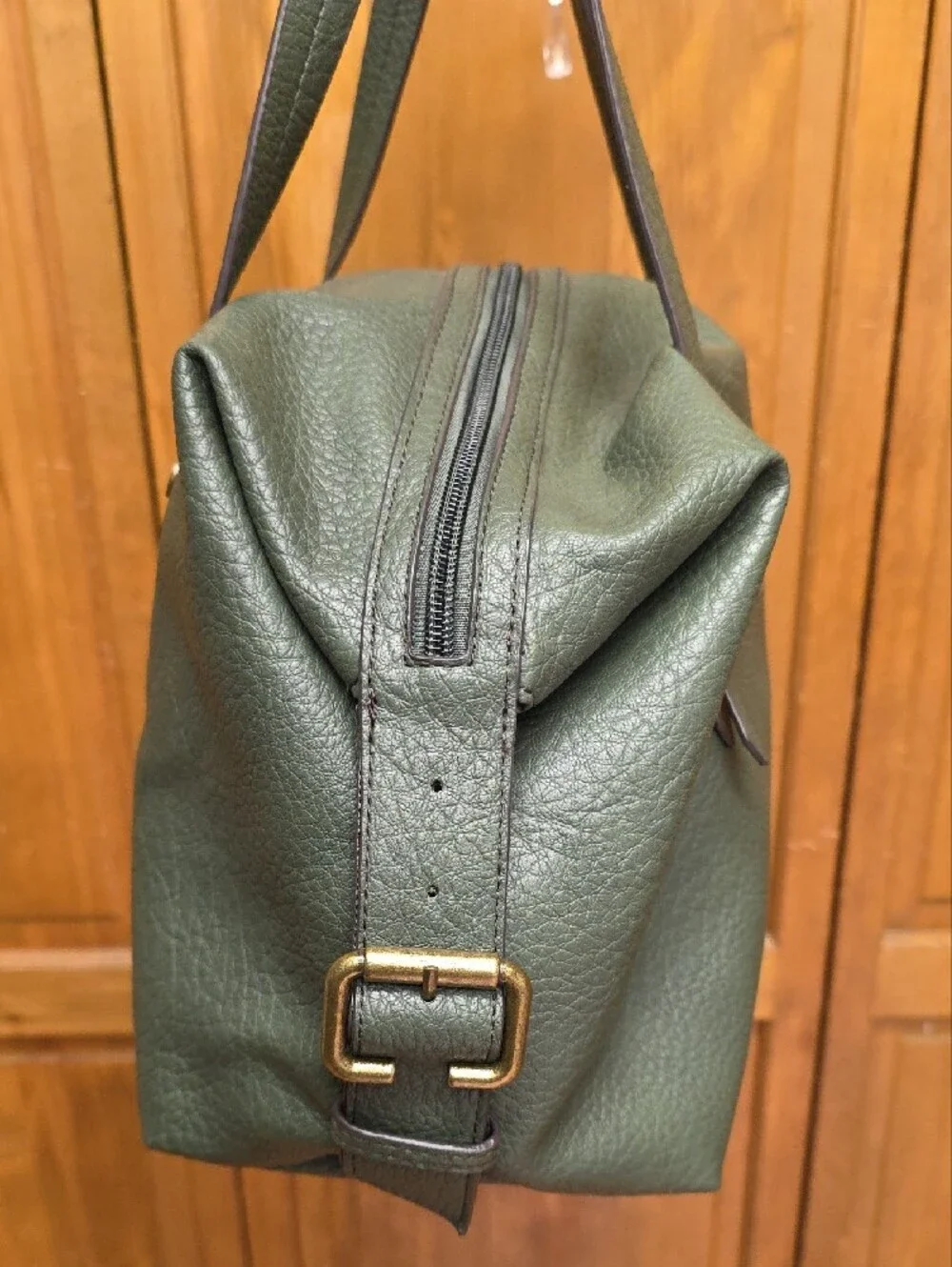 NEW a.n.a. Louise Satchel Faux Leather Studded Handbag Purse Avocado Green